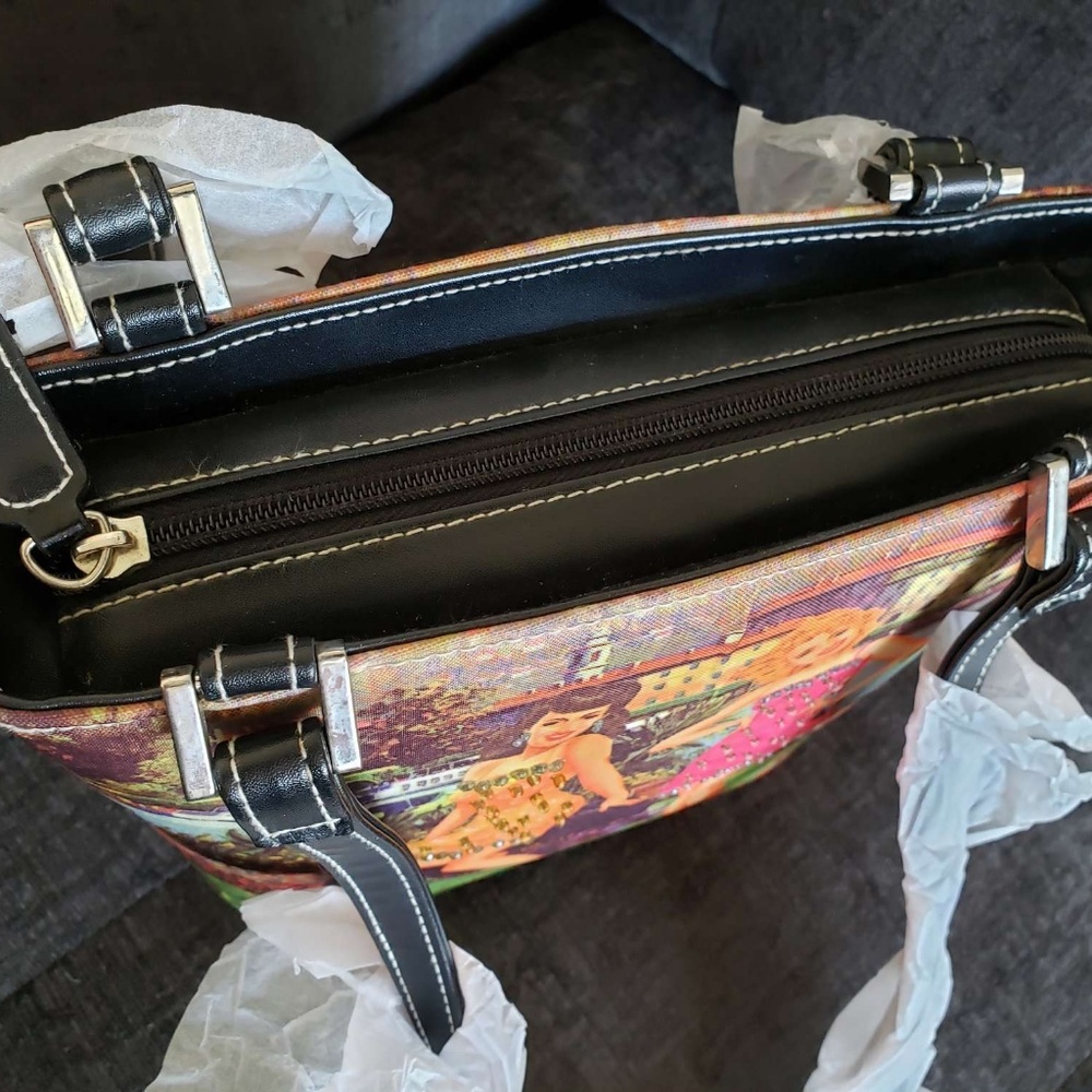 Novelty Art Deco Hand Bag Purse Tote Unique - Picture 5 of 6